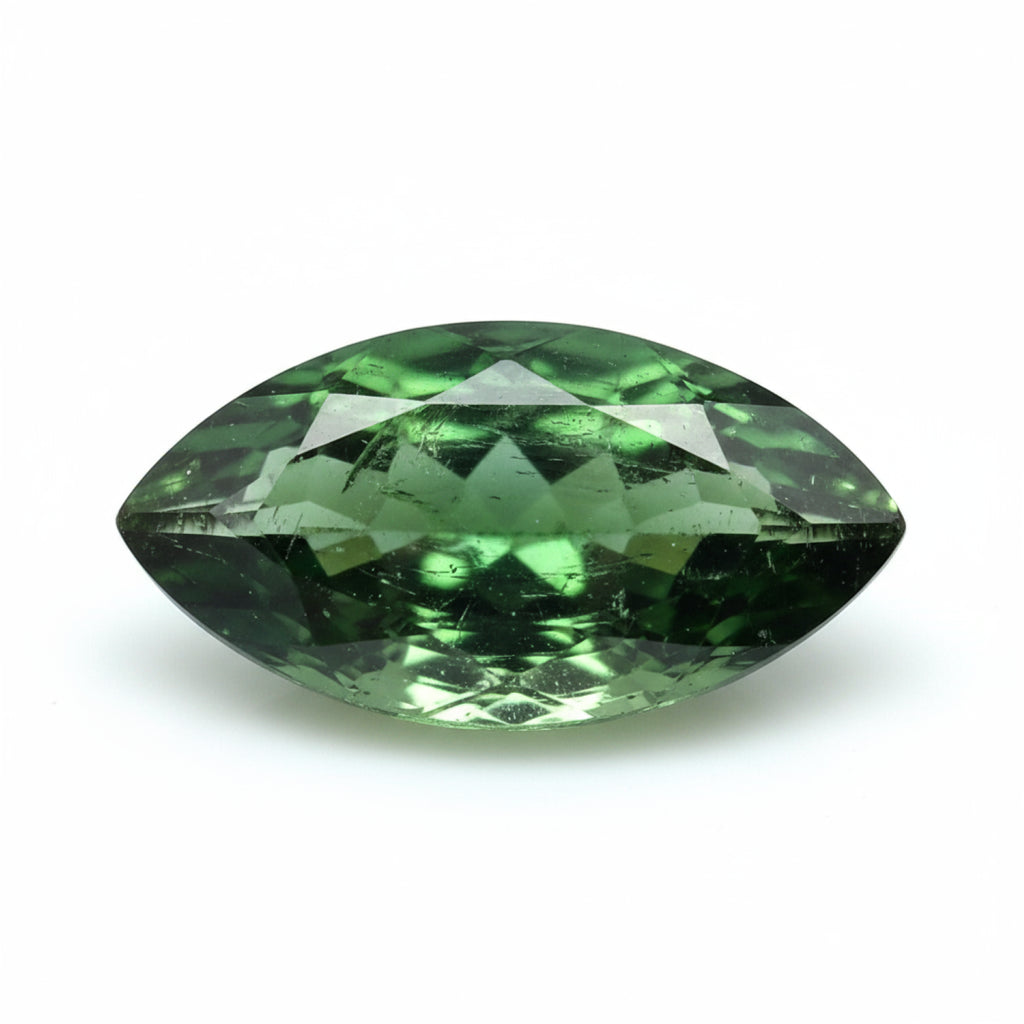 Green Tourmaline 1PC Large 8x16 MM Marquise Faceted Green Luster Semi Precious Loose Gems