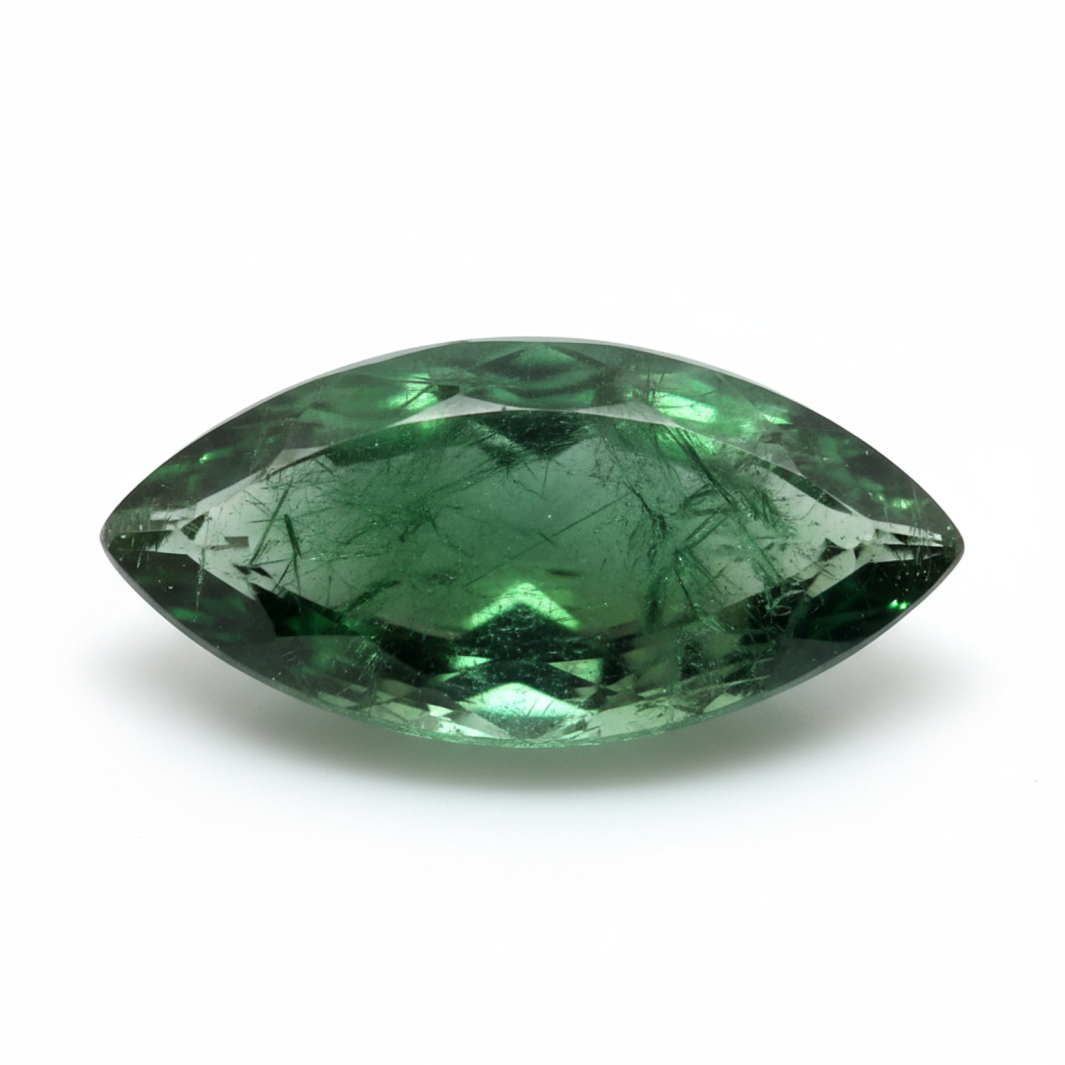 グリーントルマリン 1個 ラージ 8x16 MM マーキス ファセット グリーン 光沢 半貴石 ルースジェム サブ画像