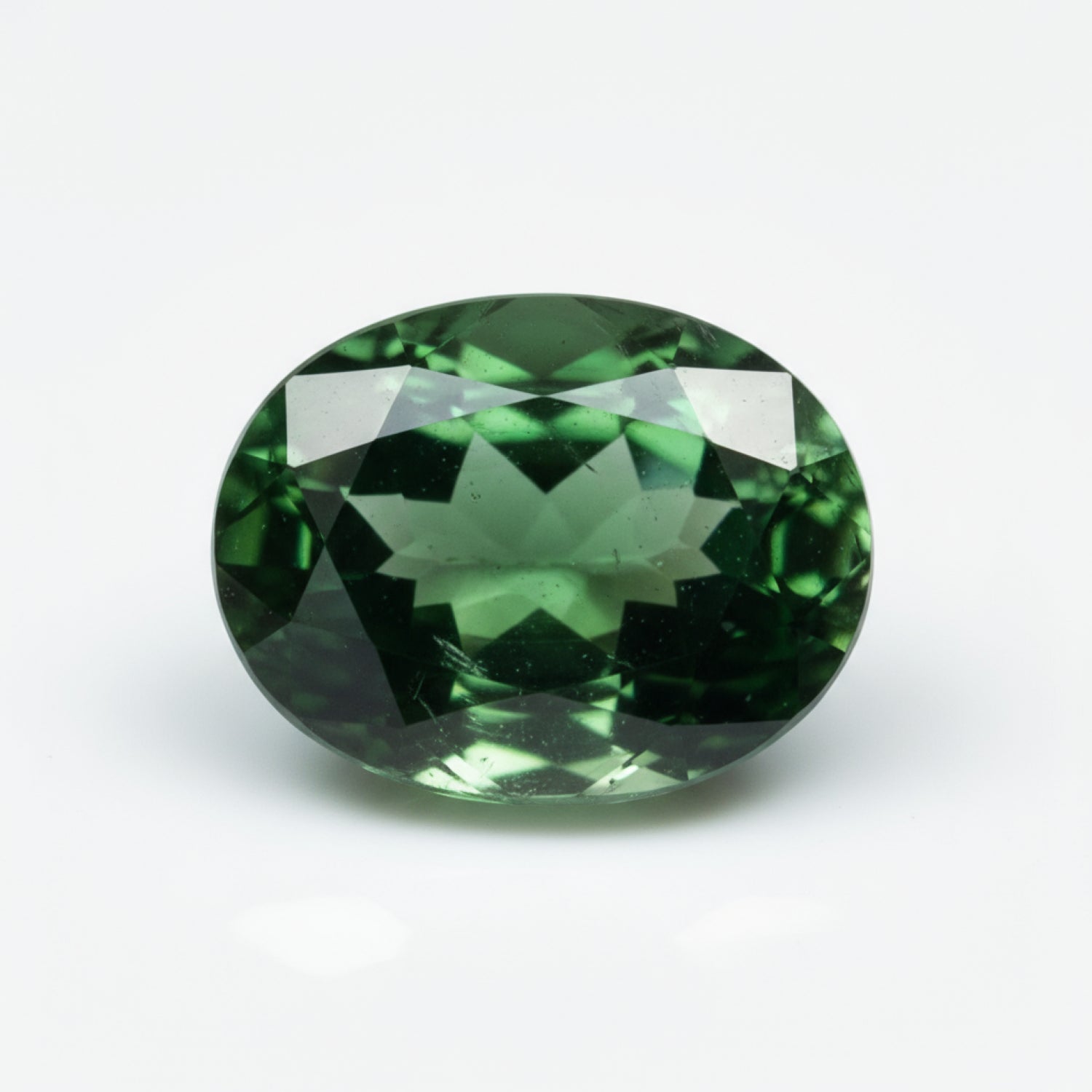 Green Tourmaline 1PC Large 10x14 MM Oval Faceted Green Pure Semi Precious Loose Gemstones