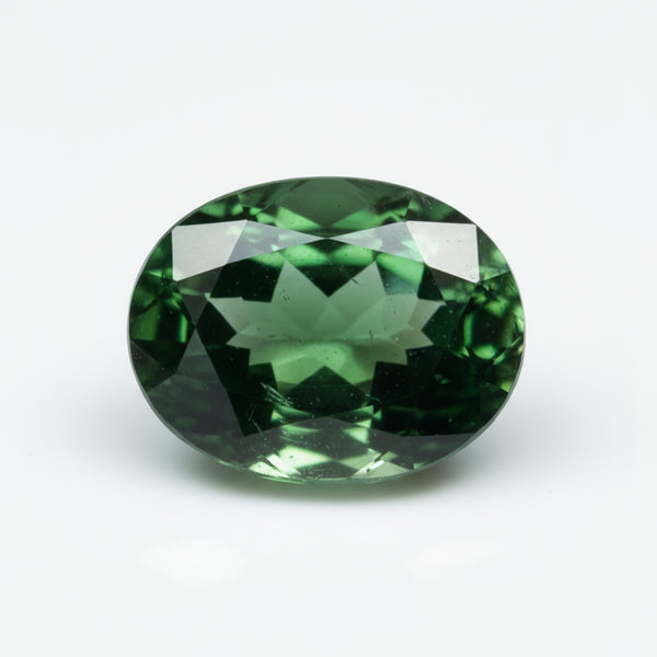 Green Tourmaline 1PC Large 10x14 MM Oval Faceted Green Pure Semi Precious Loose Gemstones