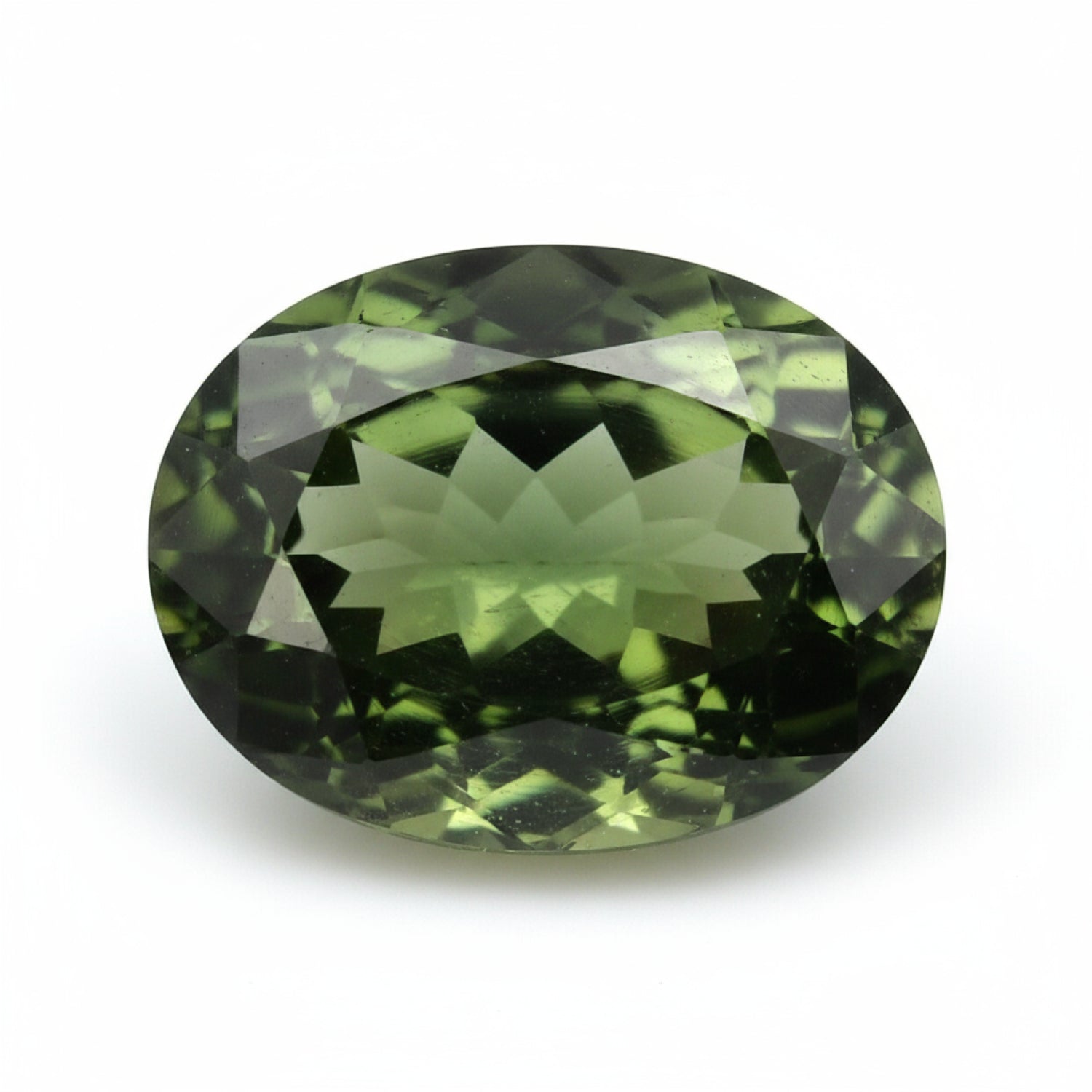 Green Tourmaline 1PC Chunky 12x16 MM Oval Faceted Green Fiery Semi Precious Gems