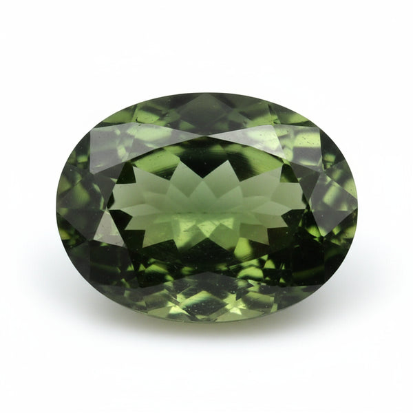 Green Tourmaline 1PC Chunky 12x16 MM Oval Faceted Green Fiery Semi Precious Gems