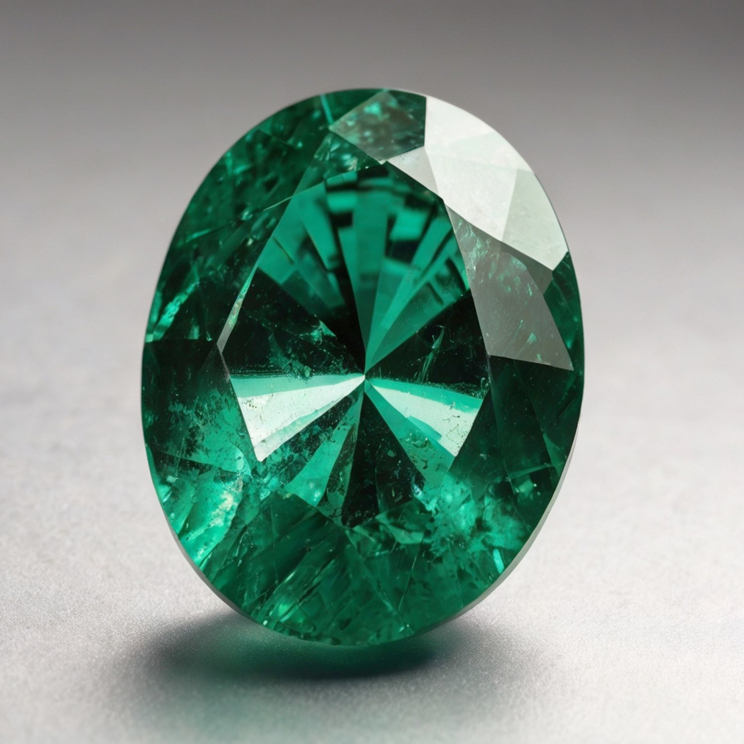 Grüner Turmalin, 1 Stück, grob, 12 x 16 mm, oval, facettiert, grün, feurig, Halbedelsteine Zweitbild