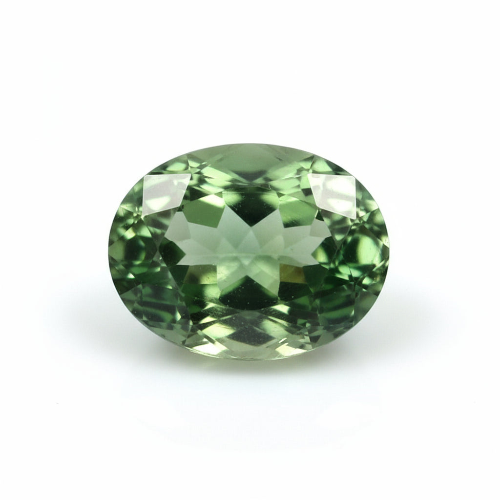 Green Tourmaline 1PC Tiny 3x5 MM Oval Faceted Green Sparkling Semi Precious Gems