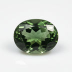 Green Tourmaline 1PC Small 6x8 MM Oval Faceted Green Luster Semi Precious Loose Gemstones