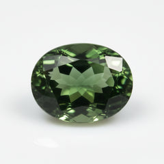 Green Tourmaline 1PC Small 6x8 MM Oval Faceted Green Luster Semi Precious Loose Gemstones