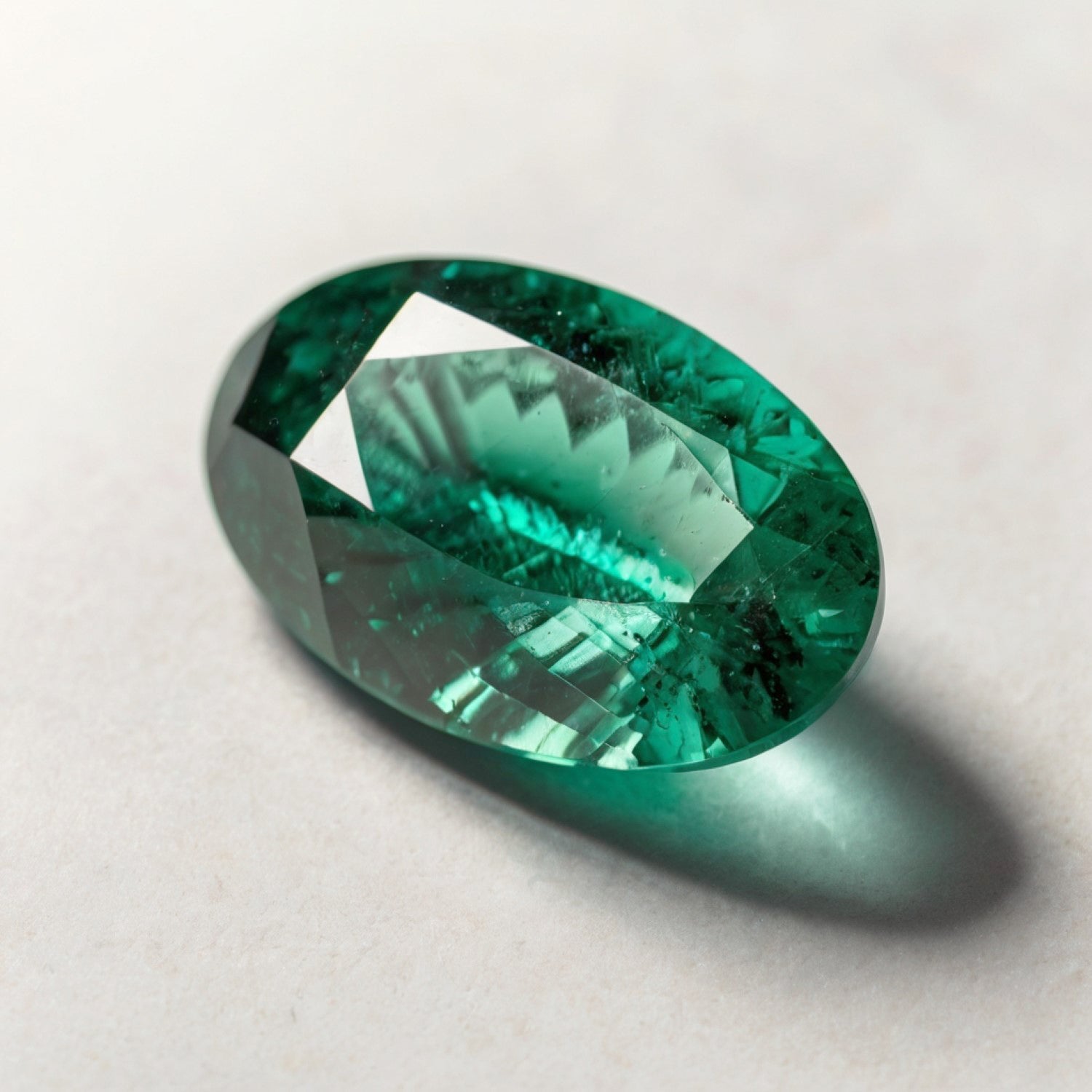 Green Tourmaline 1PC Small 6x8 MM Oval Faceted Green Luster Semi Precious Loose Gemstones Sekundär produktbild