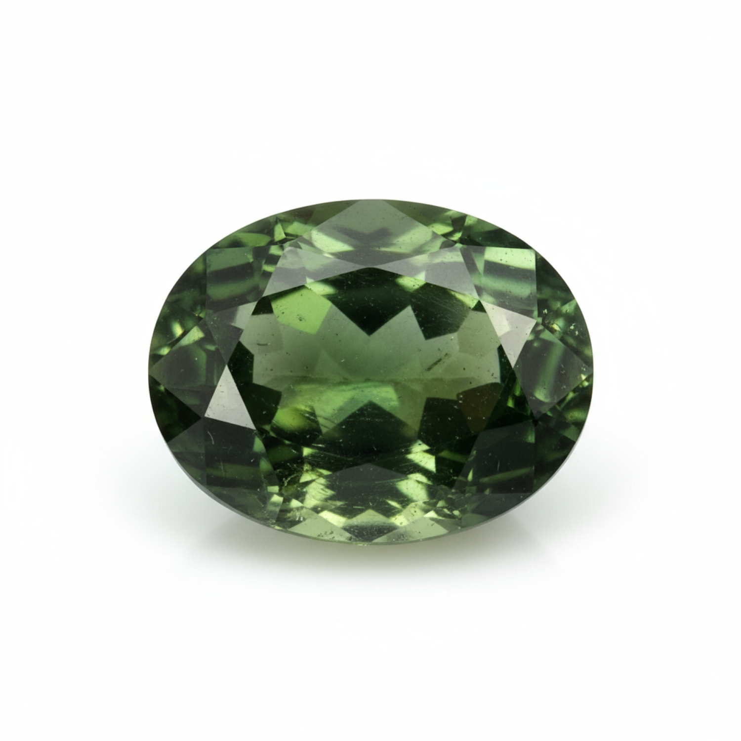 Green Tourmaline 1PC Large 8x12 MM Oval Faceted Green Genuine Semi Precious Loose Gems メイン画像