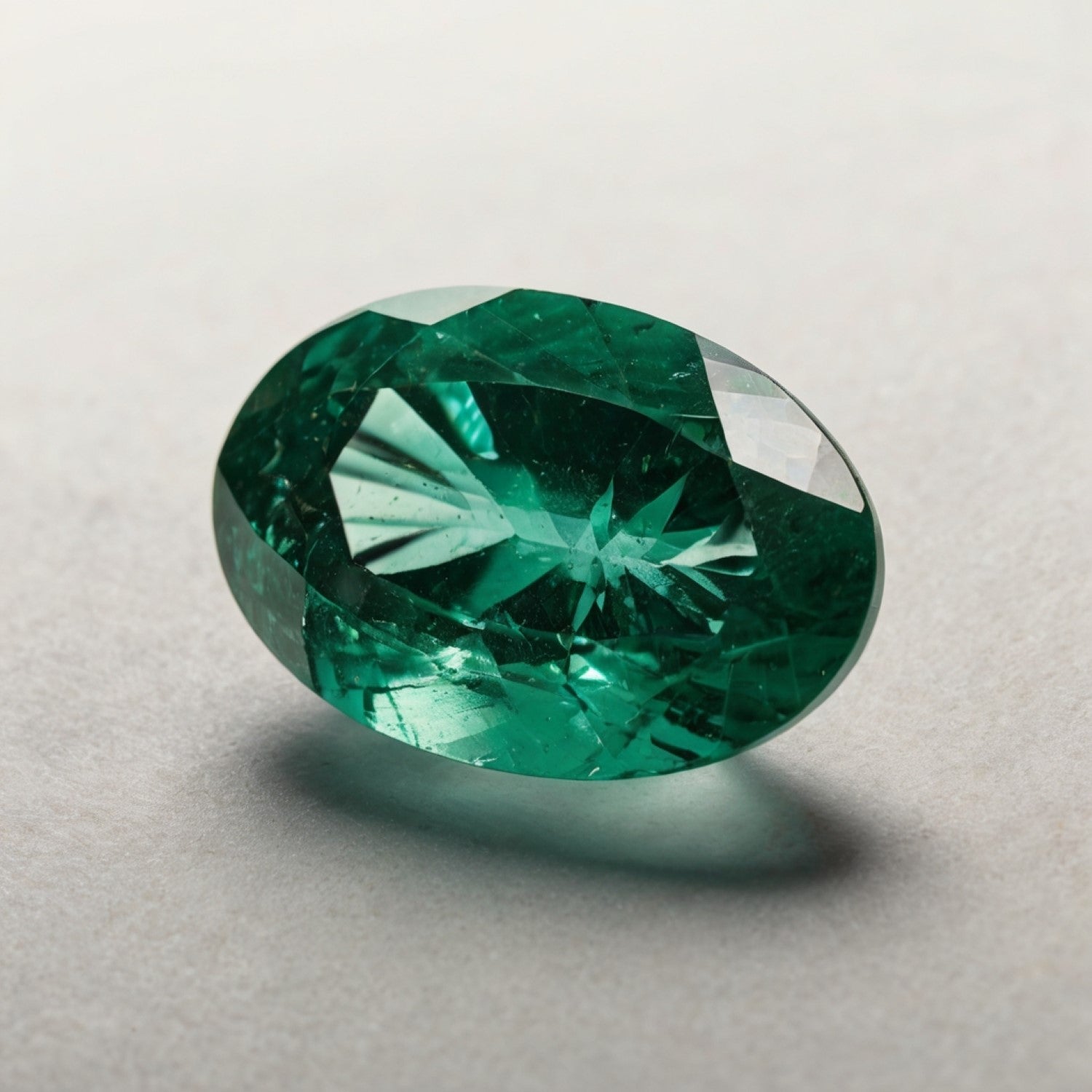 Grüner Turmalin, 1 Stück, groß, 9 x 11 mm, oval, facettiert, grün, natürliche Halbedelsteine Zweitbild