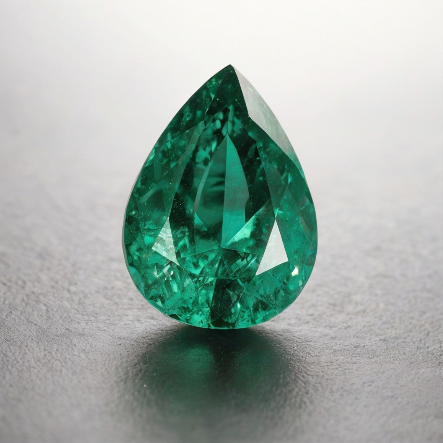 Grüner Turmalin, 1 Stück, groß, 10 x 12 mm, birnenförmig, facettiert, grün, feine Halbedelsteine Zweitbild