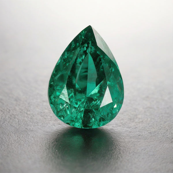 Green Tourmaline 1PC Large 10x12 MM Pear Faceted Green Fine Semi Precious Gems