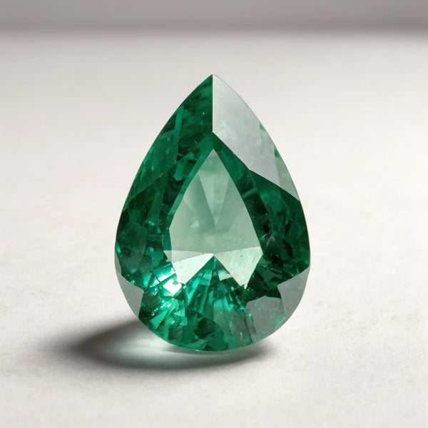 Green Tourmaline 1PC Chunky 12x16 MM Pear Faceted Green Natural Semi Precious Loose Gemstone