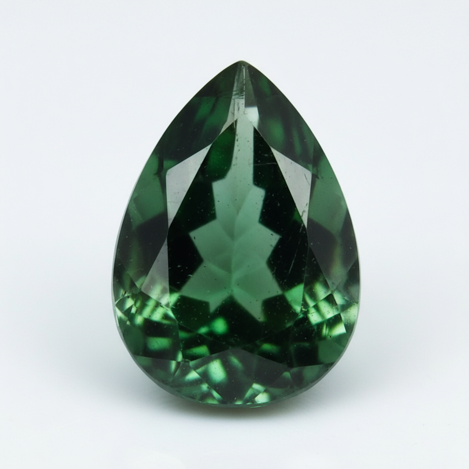 Green Tourmaline 1PC Chunky 13x18 MM Pear Faceted Green Genuine Semi Precious Loose Gemstones Hoofdafbeelding