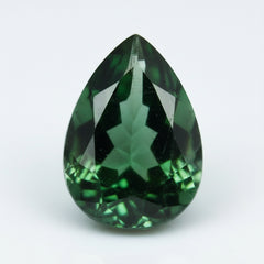 Green Tourmaline 1PC Chunky 13x18 MM Pear Faceted Green Genuine Semi Precious Loose Gemstones