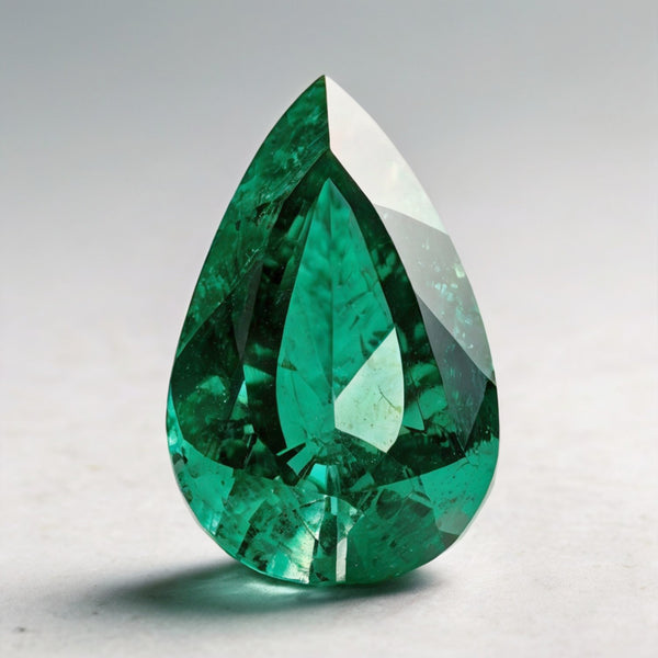 Green Tourmaline 1PC Chunky 15x20 MM Pear Faceted Green Superior Semi Precious Gems