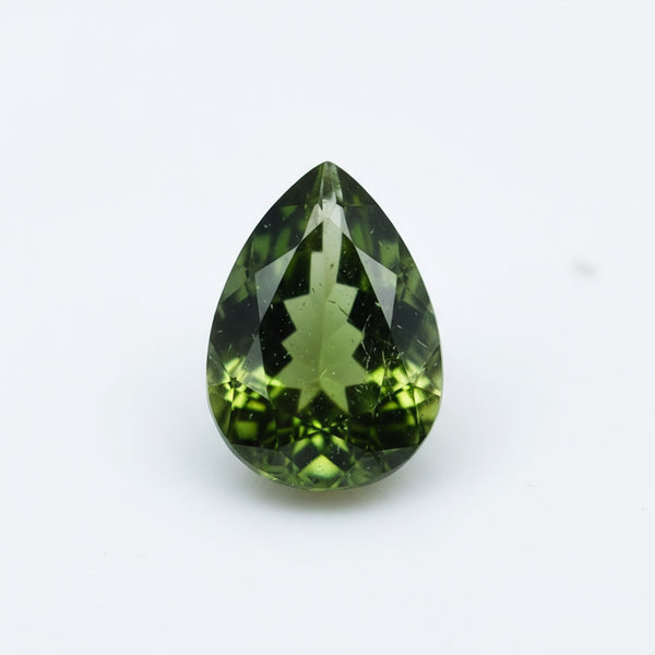Green Tourmaline 1PC Tiny 3x5 MM Pear Faceted Green Superior Semi Precious Loose Gemstone