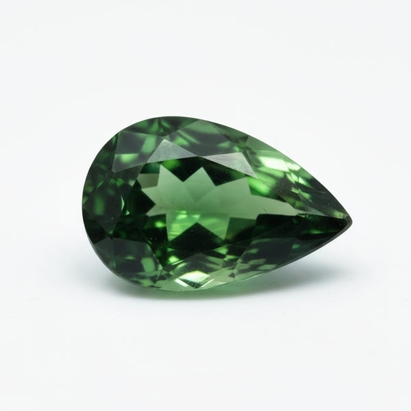 Green Tourmaline 1PC Tiny 3x5 MM Pear Faceted Green Superior Semi Precious Loose Gemstone