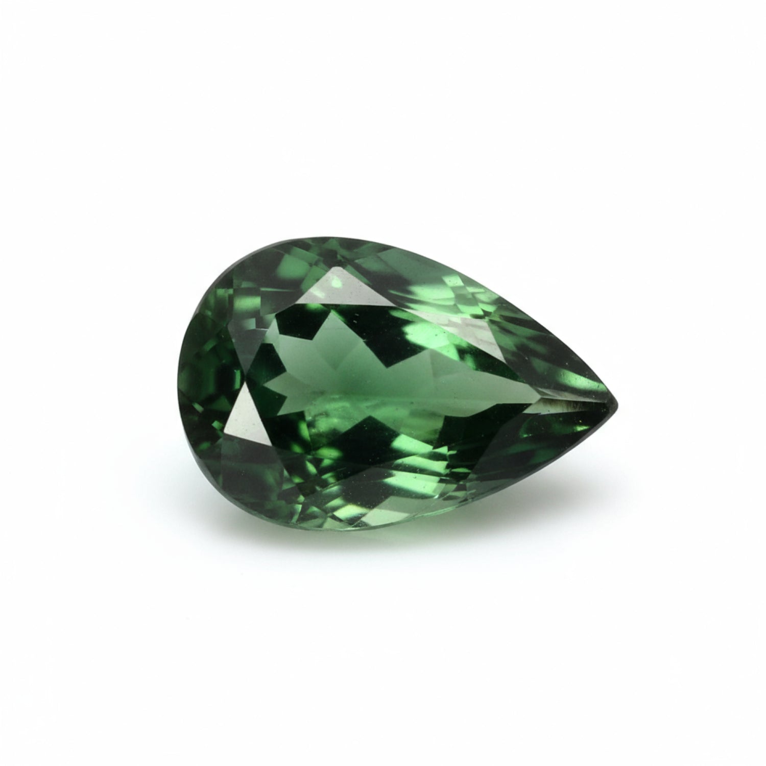 Green Tourmaline 1PC Tiny 4x6 MM Pear Faceted Green Pure Semi Precious Loose Gemstones