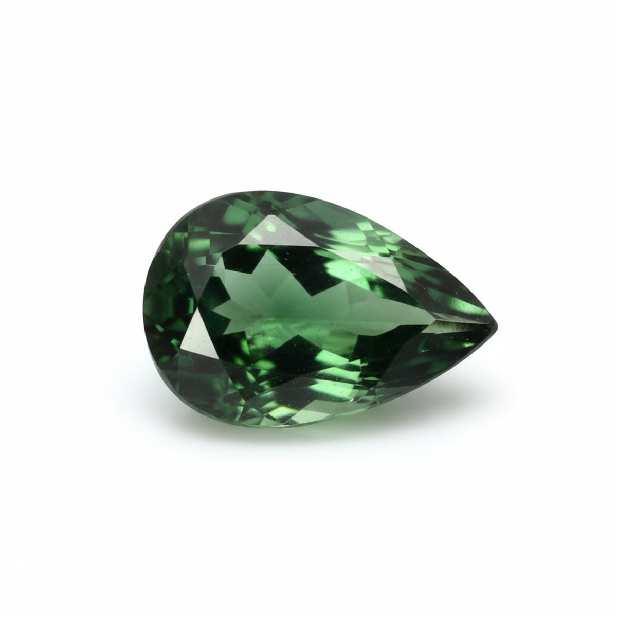Green Tourmaline 1PC Tiny 4x6 MM Pear Faceted Green Pure Semi Precious Loose Gemstones