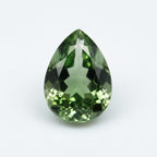 Green Tourmaline 1PC Tiny 5x7 MM Pear Faceted Green Fiery Semi Precious Gems