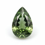 Green Tourmaline 1PC Tiny 5x7 MM Pear Faceted Green Fiery Semi Precious Gems