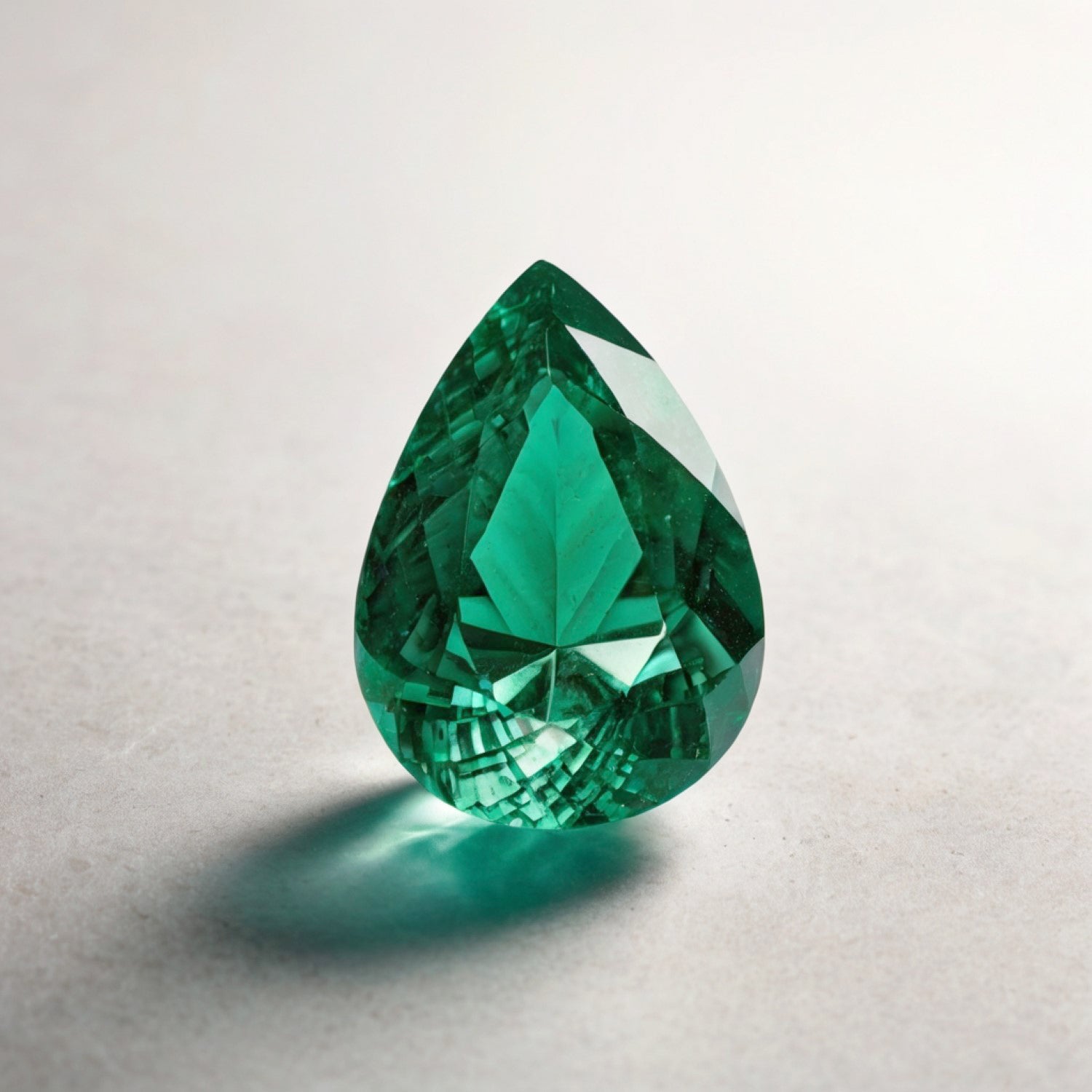 グリーントルマリン 1個 小粒 6x8 MM ペアシェイプ ファセットグリーン ブリリアント 半貴石 ルースジェム サブ画像