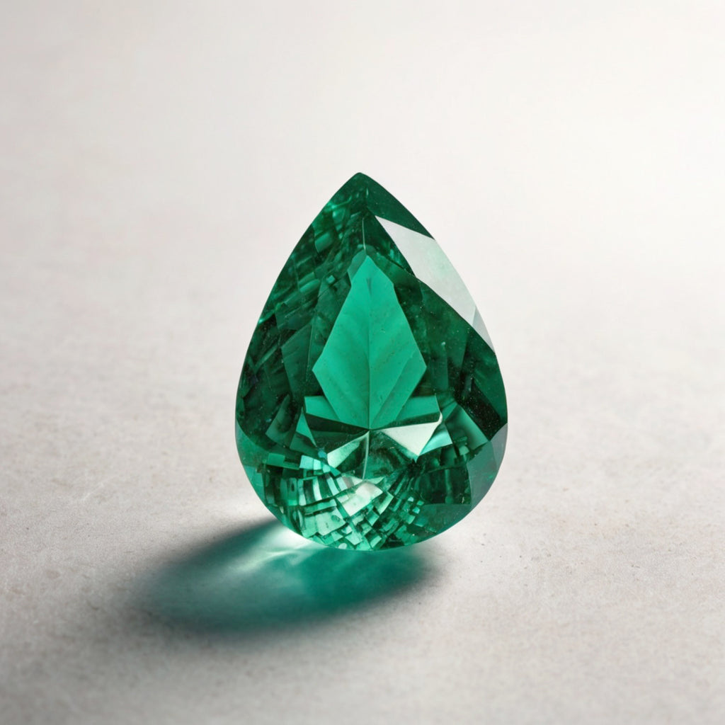 Green Tourmaline 1PC Small 6x8 MM Pear Faceted Green Brilliant Semi Precious Loose Gems