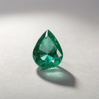 Green Tourmaline 1PC Small 6x9 MM Pear Faceted Green Sparkling Semi Precious Loose Gemstone