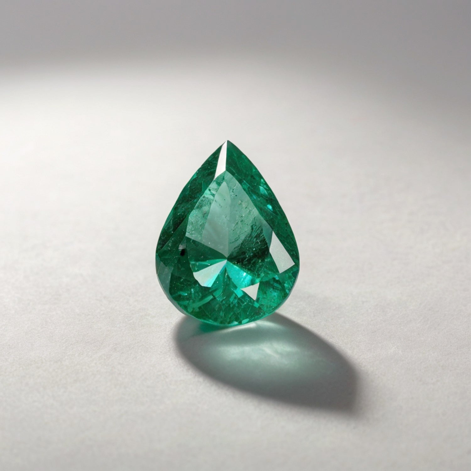 Green Tourmaline 1PC Small 6x9 MM Pear Faceted Green Sparkling Semi Precious Loose Gemstone