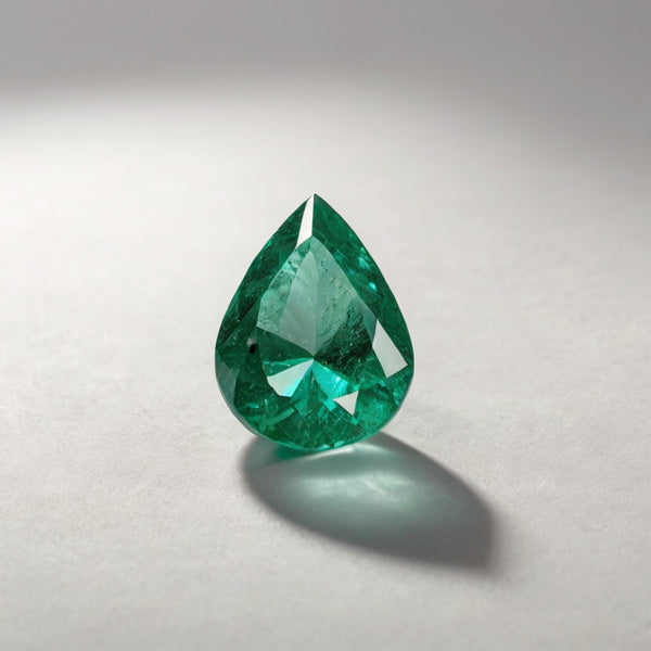 Green Tourmaline 1PC Small 6x9 MM Pear Faceted Green Sparkling Semi Precious Loose Gemstone