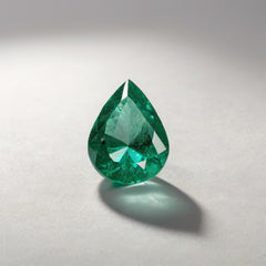 Green Tourmaline 1PC Small 6x9 MM Pear Faceted Green Sparkling Semi Precious Loose Gemstone