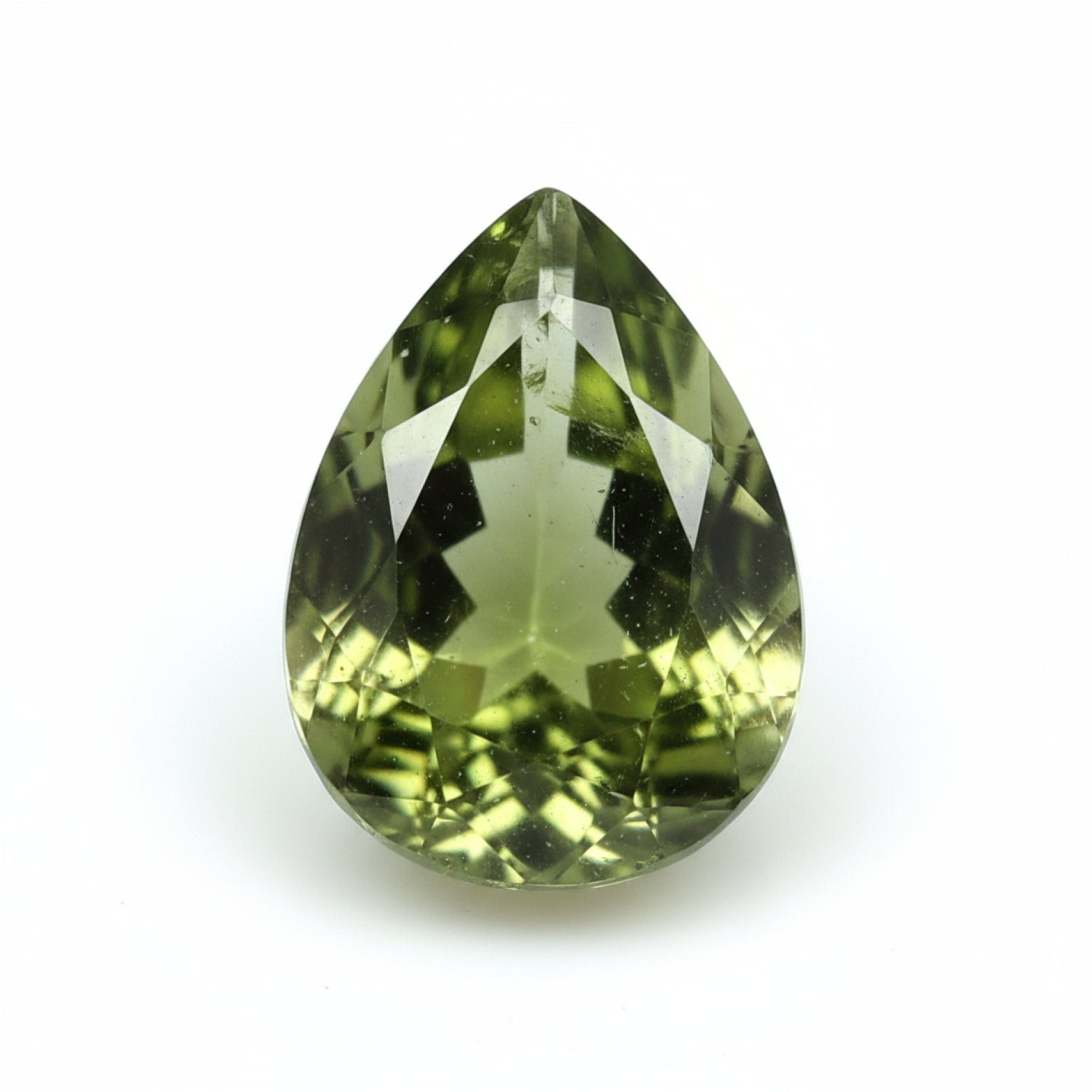 Green Tourmaline 1PC Small 7x9 MM Pear Faceted Green Polished Semi Precious Loose Gemstones