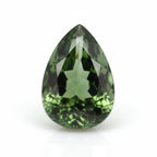 Green Tourmaline 1PC Medium 8x10 MM Pear Faceted Green Luster Semi Precious Loose Gems