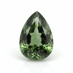 Green Tourmaline 1PC Medium 8x10 MM Pear Faceted Green Luster Semi Precious Loose Gems