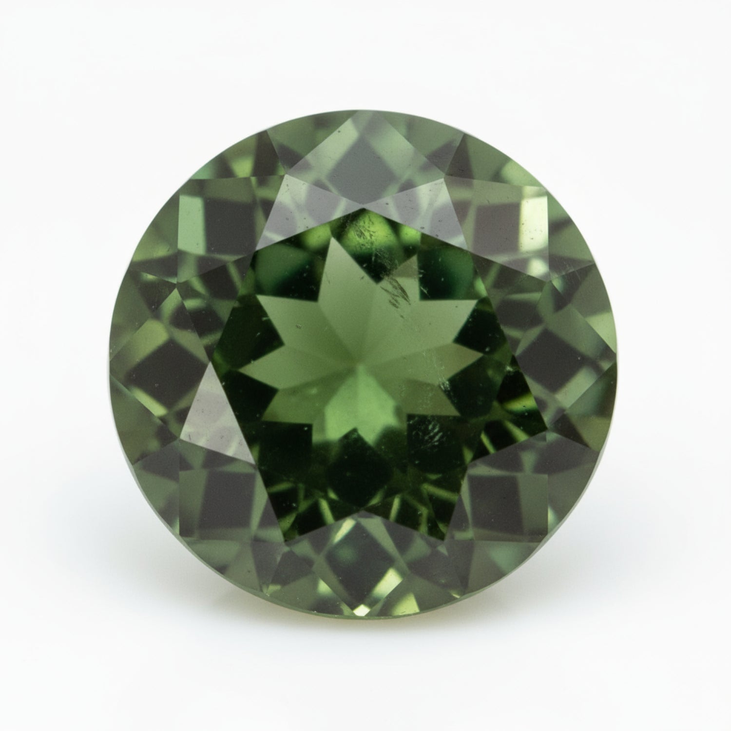Green Tourmaline 1PC Large 11x11 MM Round Faceted Green Fine Semi Precious Gems