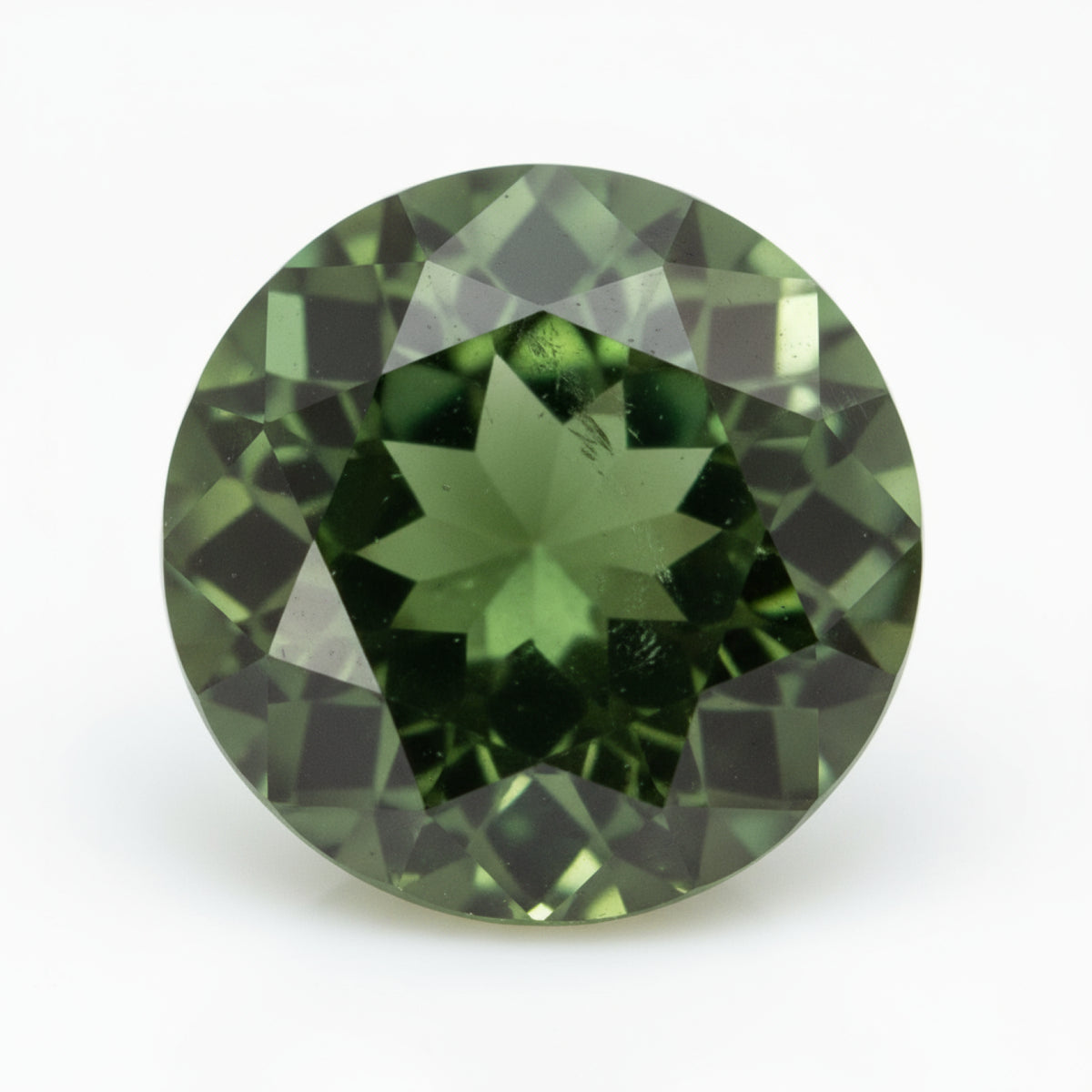Green Tourmaline 1PC Large 11x11 MM Round Faceted Green Fine Semi Precious Gems