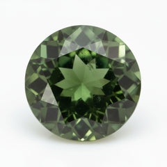 Green Tourmaline 1PC Large 11x11 MM Round Faceted Green Fine Semi Precious Gems