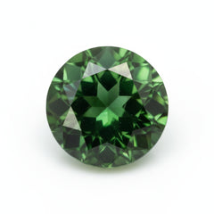 Green Tourmaline 1PC Large 12x12 MM Round Faceted Green High-Quality Semi Precious Loose Gems