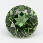 Green Tourmaline 1PC Chunky 13x13 MM Round Faceted Green Natural Semi Precious Loose Gemstone