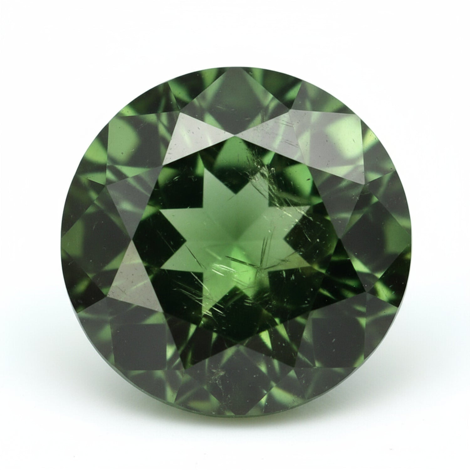 Green Tourmaline 1PC Chunky 16x16 MM Round Faceted Green Pure Semi Precious Loose Gems