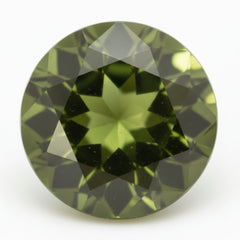 Green Tourmaline 1PC Chunky 16x16 MM Round Faceted Green Pure Semi Precious Loose Gems