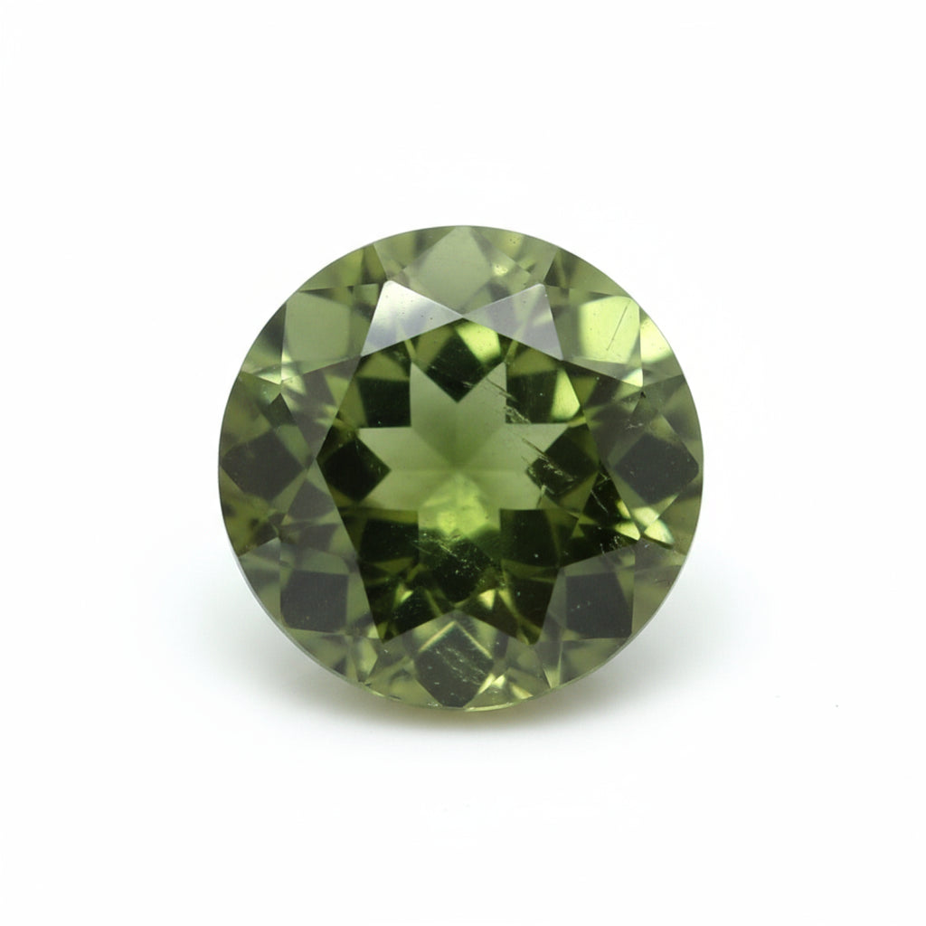 Green Tourmaline 10PC Tiny 3x3 MM Round Faceted Green Fiery Semi Precious Gems