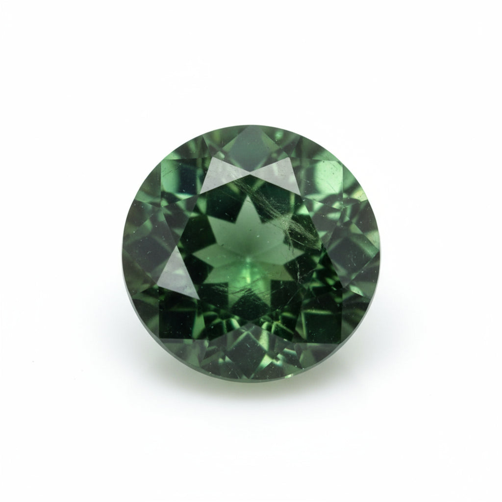 Green Tourmaline 10PC Tiny 4x4 MM Round Faceted Green Brilliant Semi Precious Loose Gems