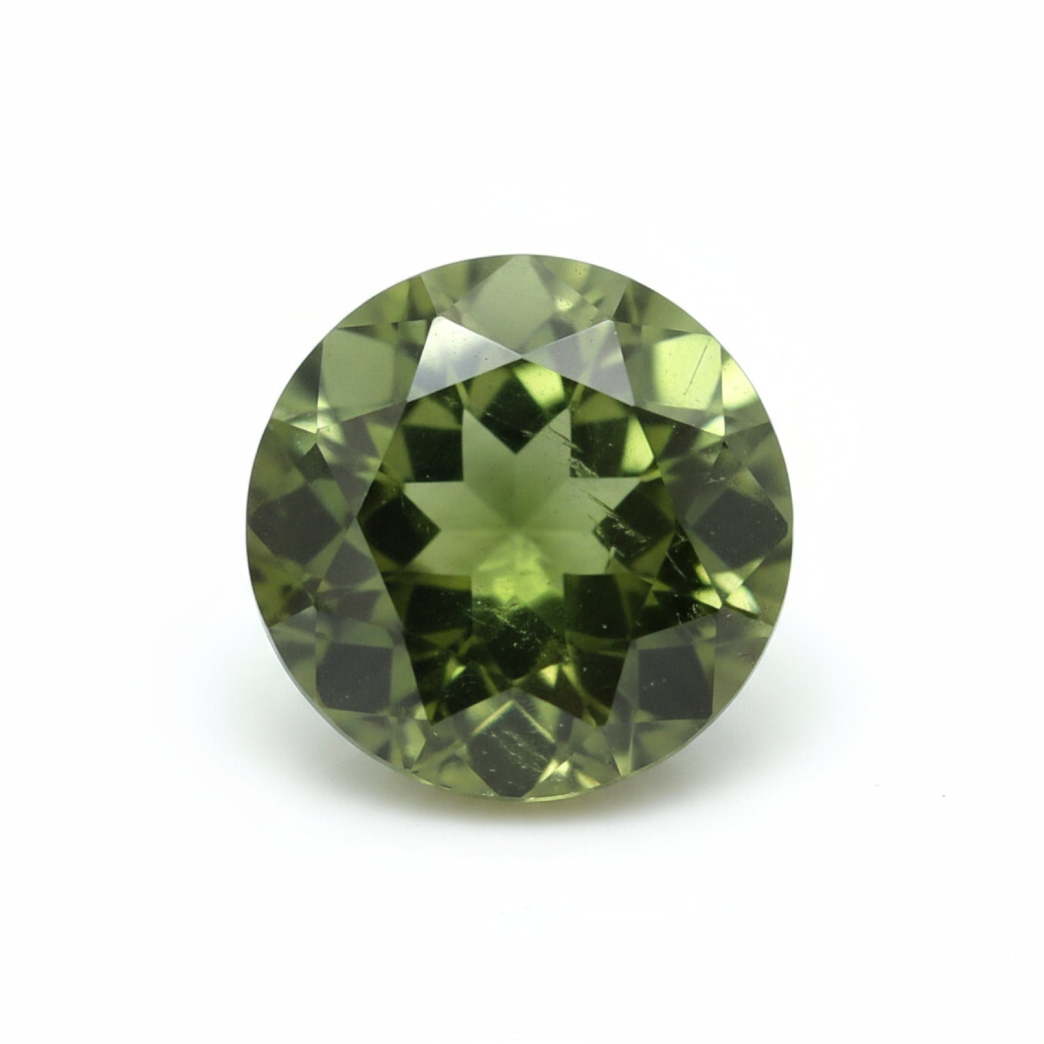 Green Tourmaline 1PC Small 7x7 MM Round Faceted Green Splendid Semi Precious Gems