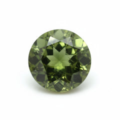 Green Tourmaline 1PC Small 7x7 MM Round Faceted Green Splendid Semi Precious Gems