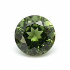 Green Tourmaline 1PC Small 7x7 MM Round Faceted Green Splendid Semi Precious Gems
