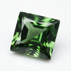 Green Tourmaline 1PC Chunky 14x14 MM Square Faceted Green Genuine Semi Precious Loose Gemstones