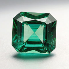 Green Tourmaline 1PC Chunky 14x14 MM Square Faceted Green Genuine Semi Precious Loose Gemstones