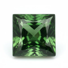 Green Tourmaline 1PC Chunky 15x15 MM Square Faceted Green Superior Semi Precious Gems