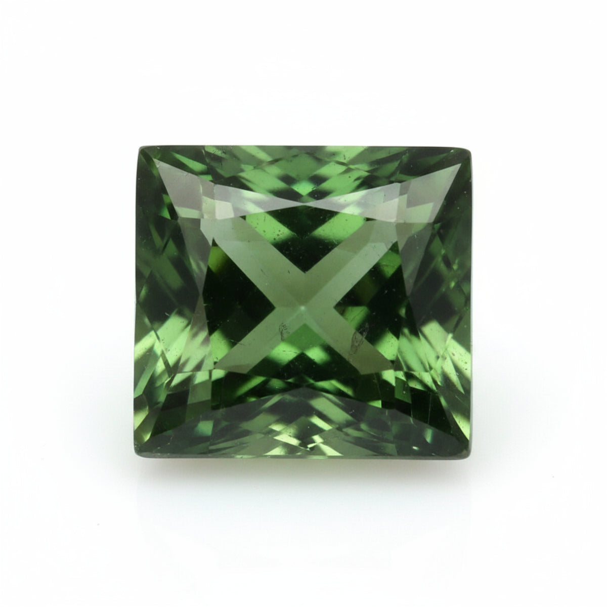 Green Tourmaline 1PC Chunky 16x16 MM Square Faceted Green Pure Semi Precious Loose Gems